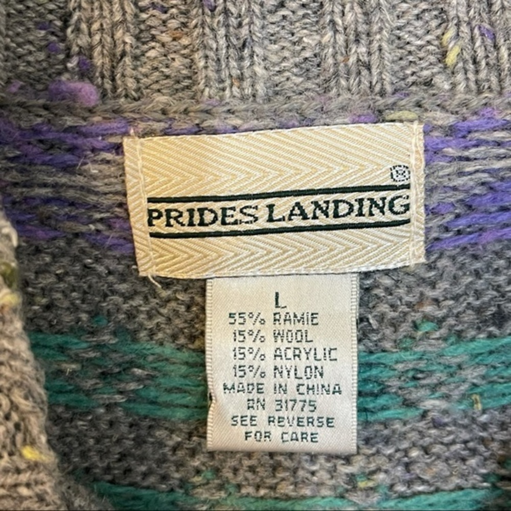 Prides Landing Vintage Fairisle Wool‎ Blend Sweater - Picture 2 of 3